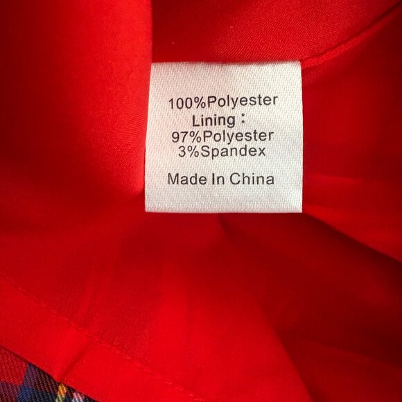 Tuckernuck Royal Stewart Tartan Palmerston Dress L large plaid ruffle collar - Picture 12 of 12